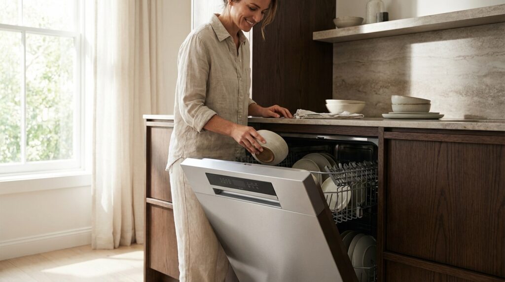 Elegant kitchen dishwasher