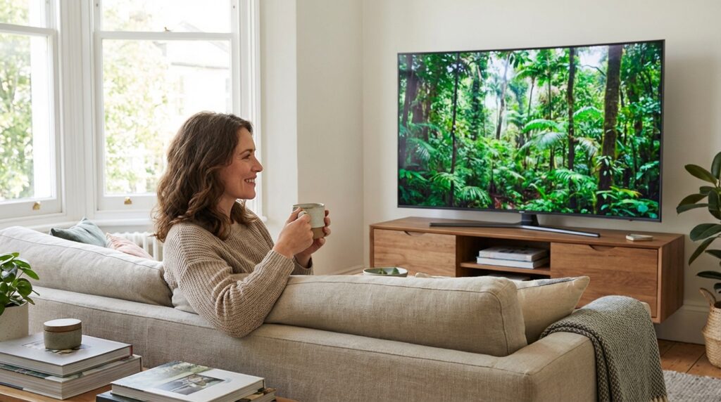 Curved immersive TVs.